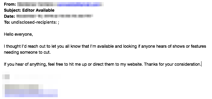 cold email mistakes example 2